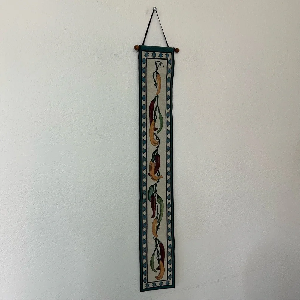 Vintage Hanging Bell Pull Tapestry Red Hot Chili Peppers 41” Made In‎ USA